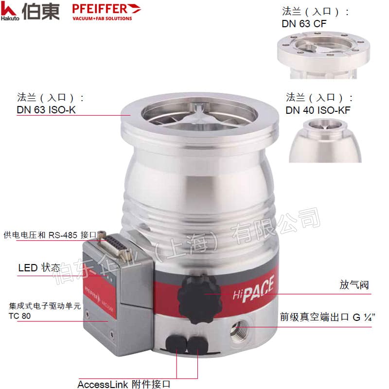 pfeiffer 普发涡轮分子泵 HiPace 80 Neo