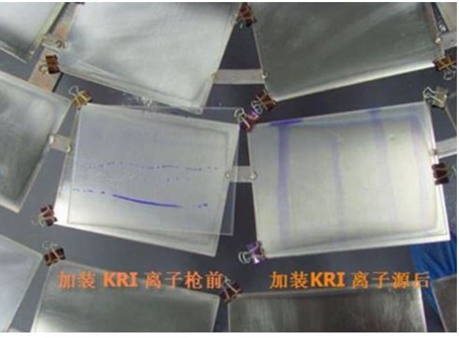 KRI 霍尔离子源典型应用 PC 预清洁后,IBAD 辅助镀膜
